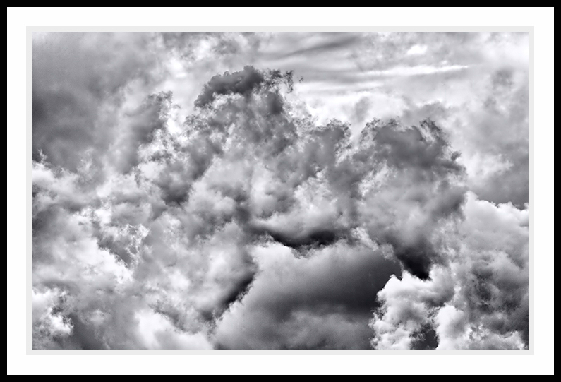 Looking down into a large cloud.